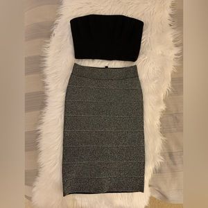 BCBGMAXAZRIA Corset Crop Top